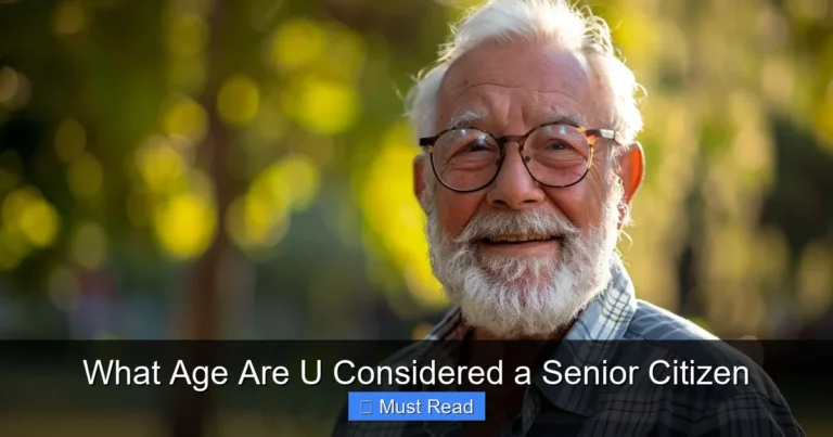 What Age Are U Considered a Senior Citizen