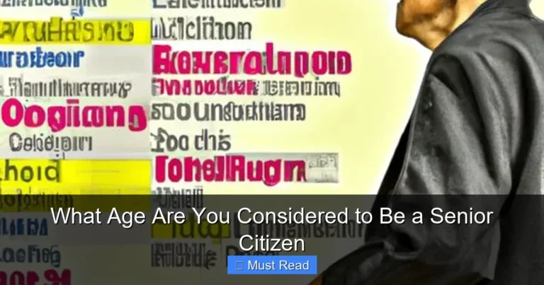 What Age Are You Considered to Be a Senior Citizen
