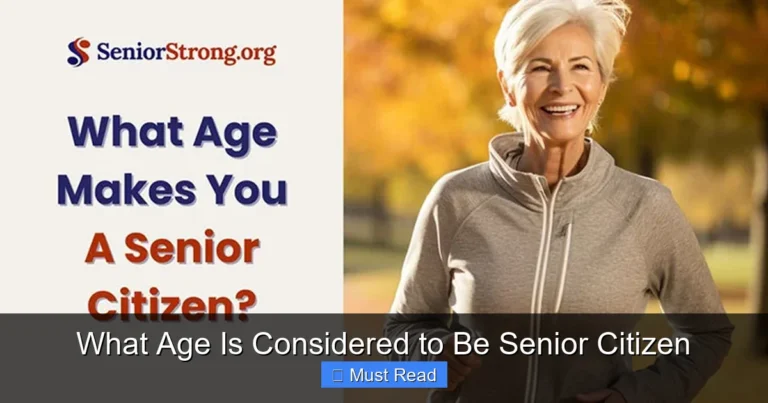 What Age Is Considered to Be Senior Citizen