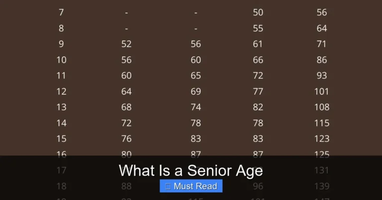 What Is a Senior Age