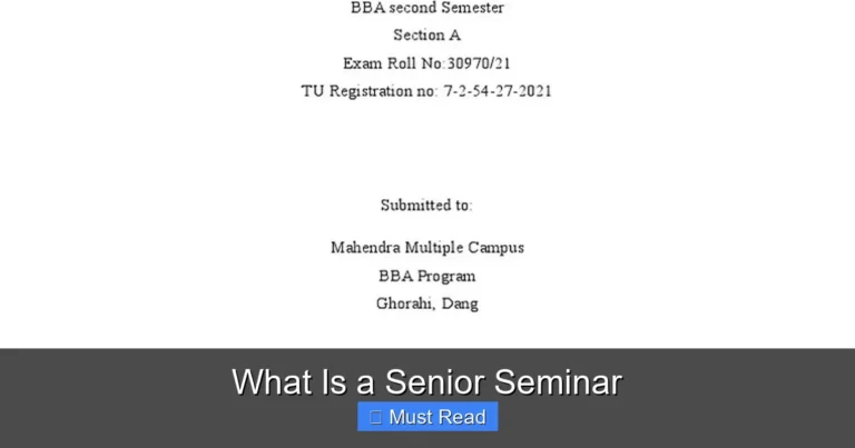 What Is a Senior Seminar