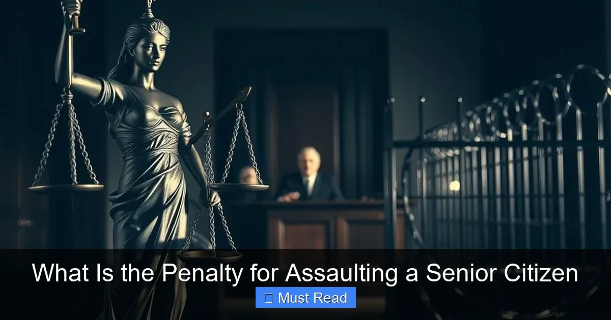 What Is the Penalty for Assaulting a Senior Citizen