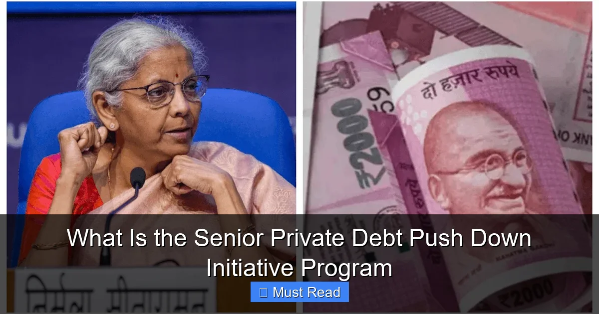 What Is the Senior Private Debt Push Down Initiative Program