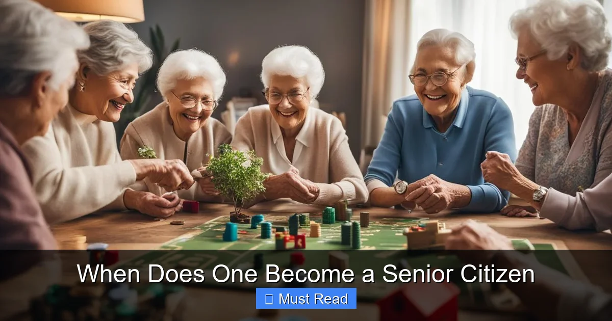 When Does One Become a Senior Citizen