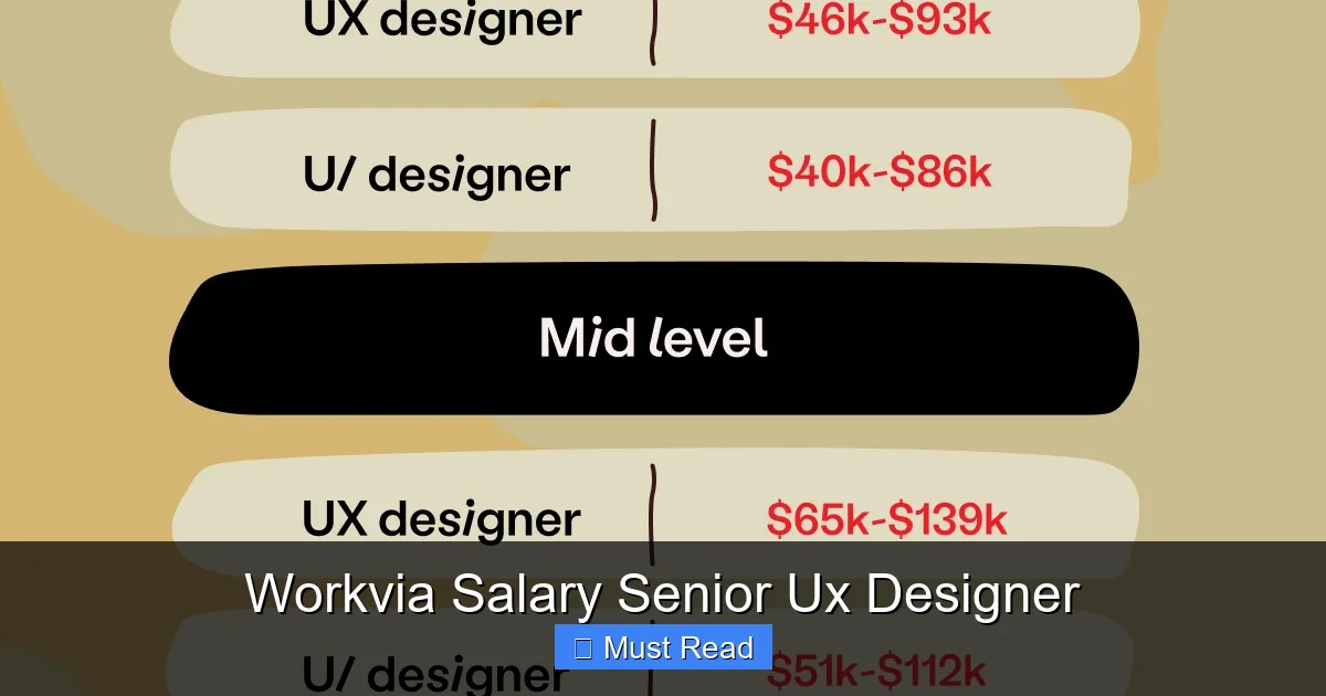 Workvia Salary Senior Ux Designer
