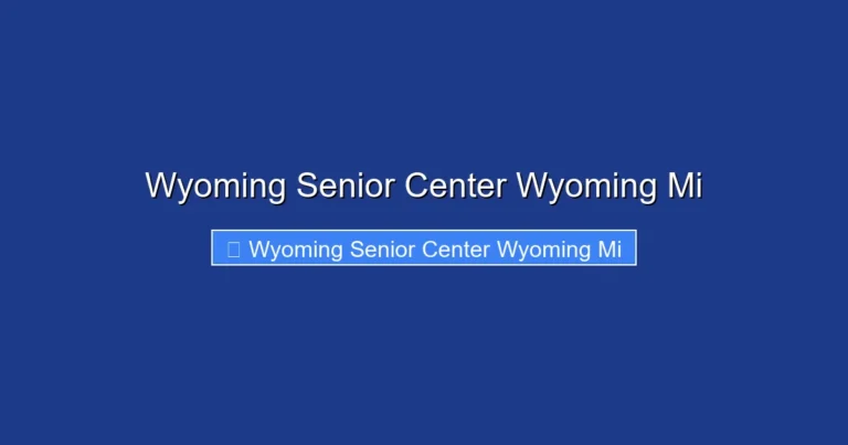 Wyoming Senior Center Wyoming Mi