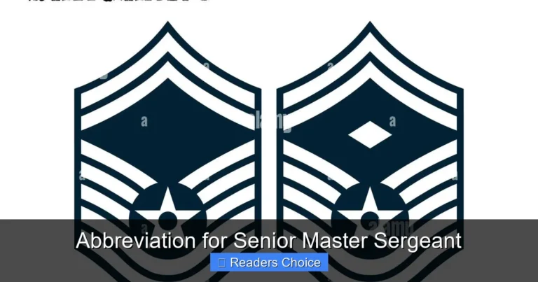Abbreviation for Senior Master Sergeant