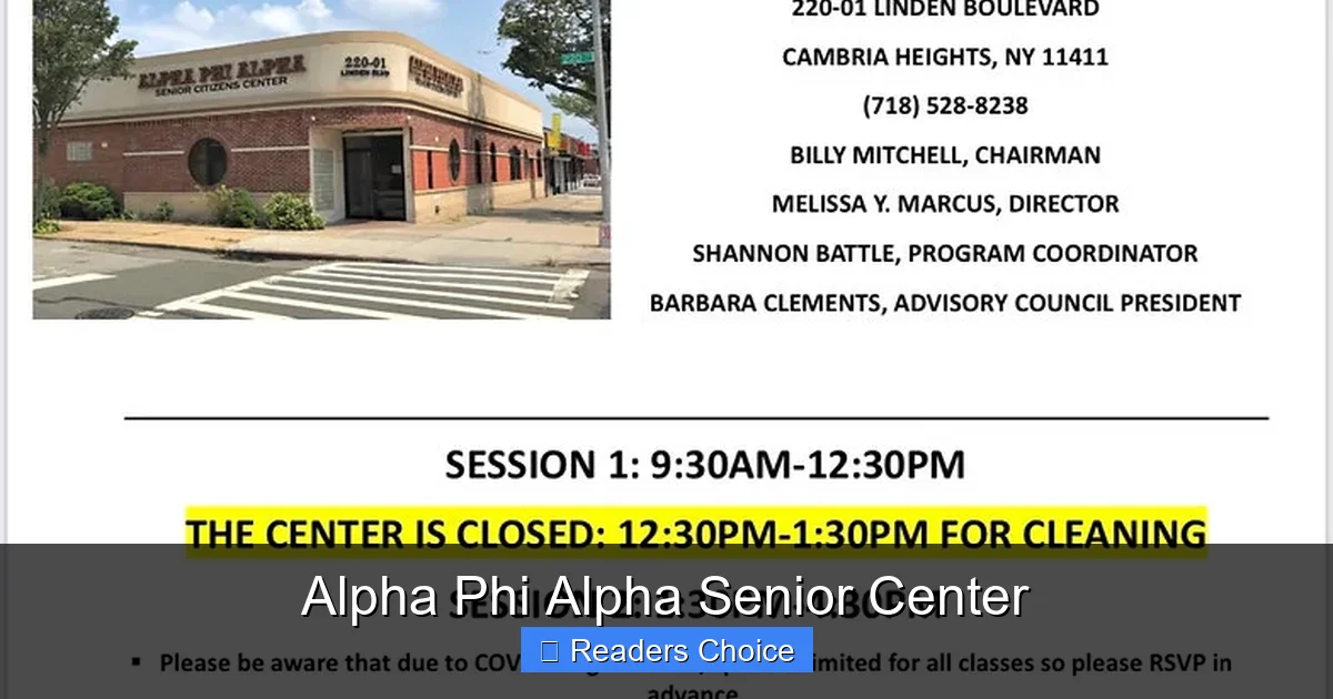 Alpha Phi Alpha Senior Center