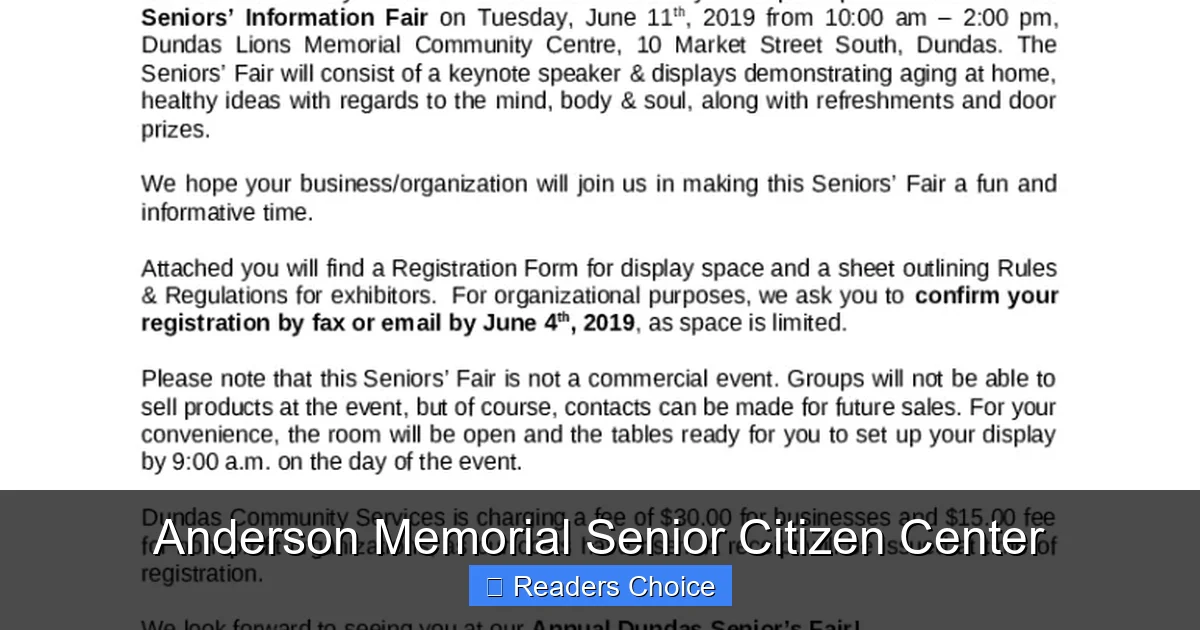 Anderson Memorial Senior Citizen Center