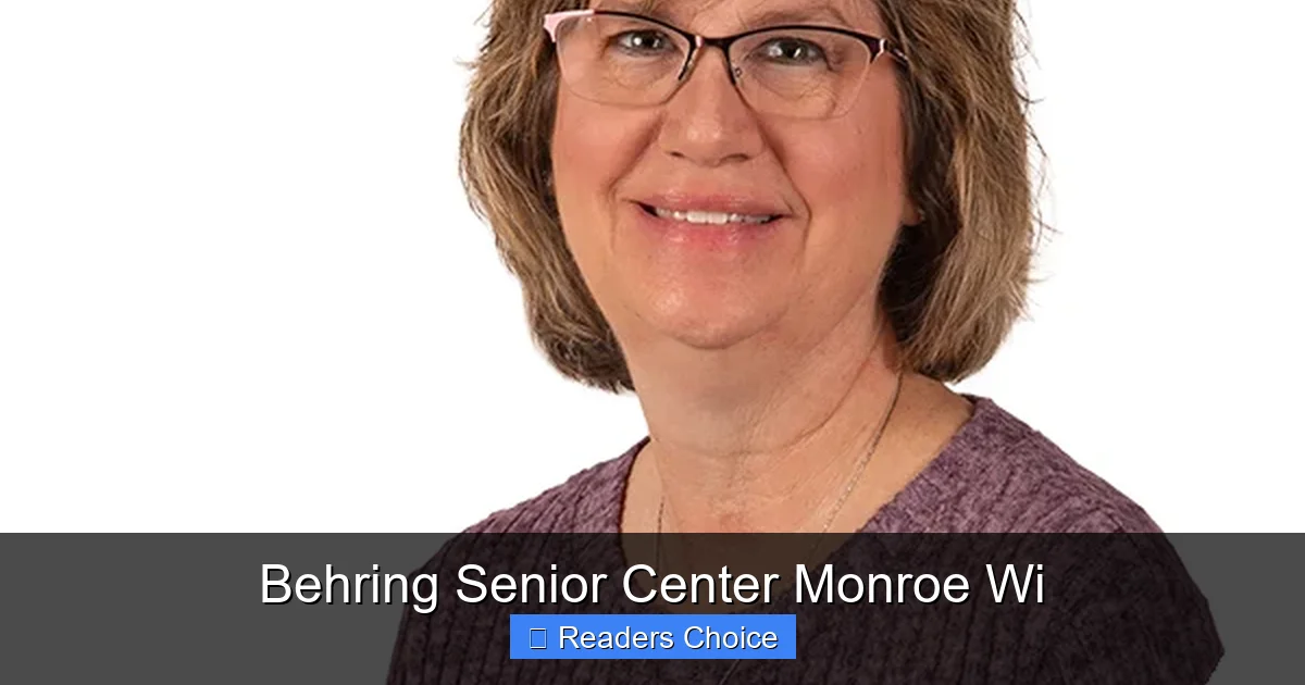 Behring Senior Center Monroe Wi