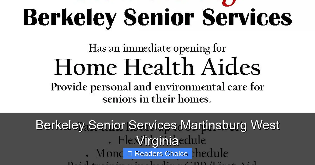 Berkeley Senior Services Martinsburg West Virginia