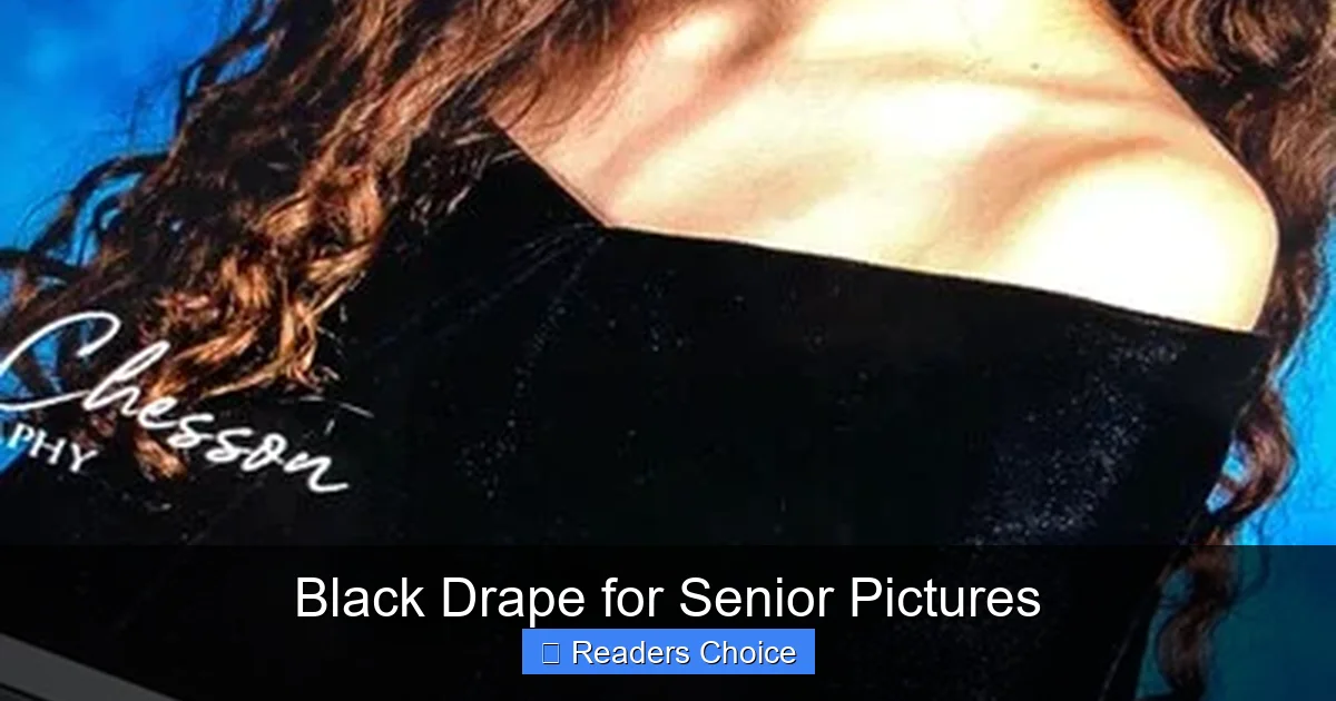 Black Drape for Senior Pictures