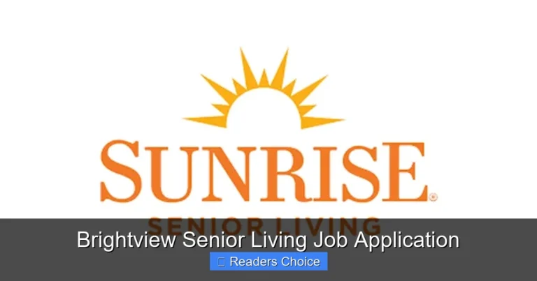 Brightview Senior Living Job Application