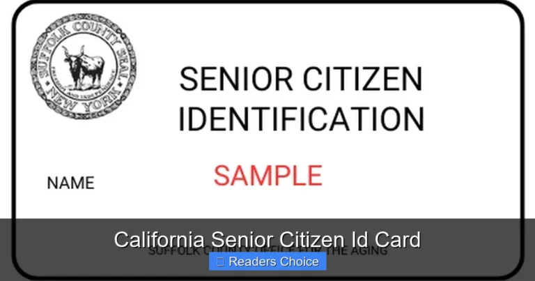 California Senior Citizen Id Card