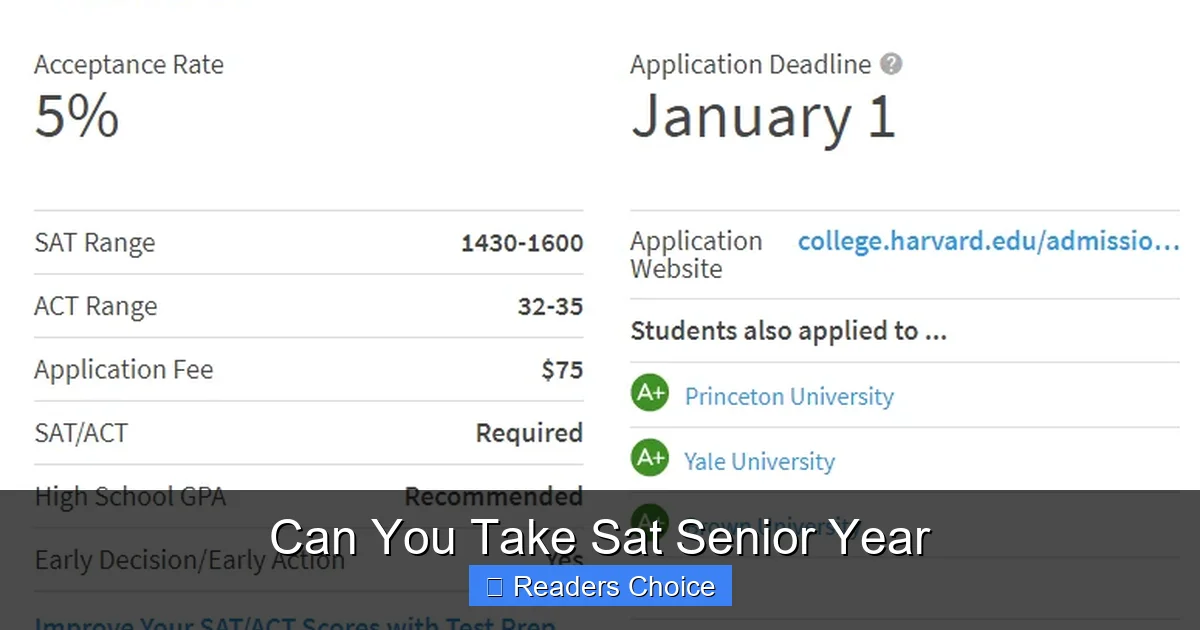 Can You Take Sat Senior Year