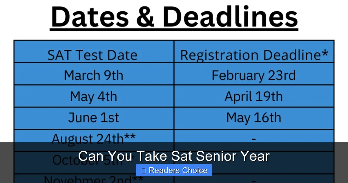 Can You Take Sat Senior Year