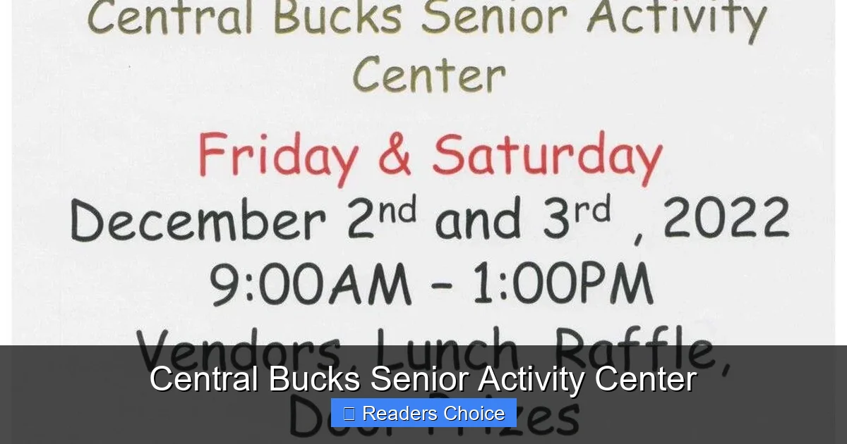 Central Bucks Senior Activity Center