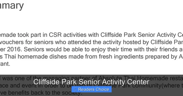 Cliffside Park Senior Activity Center
