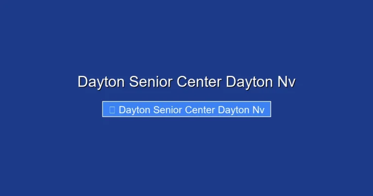 Dayton Senior Center Dayton Nv