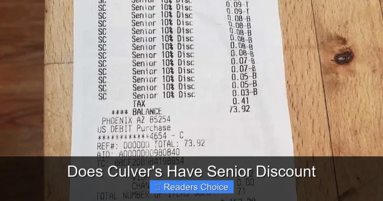 Does Culver's Have Senior Discount