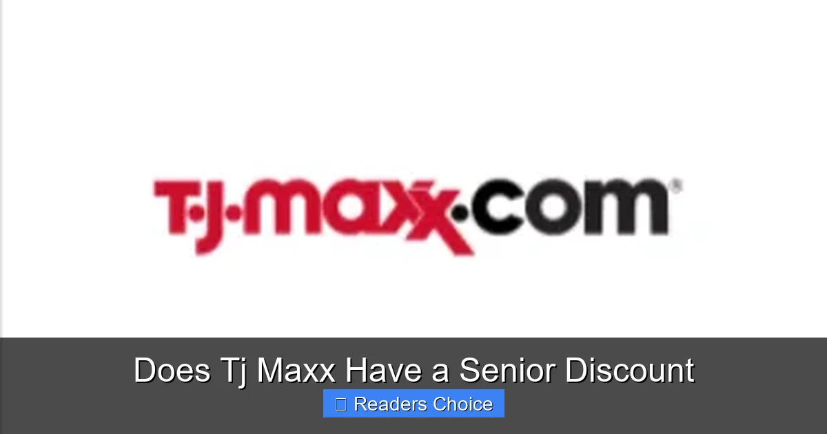 Does Tj Maxx Have a Senior Discount