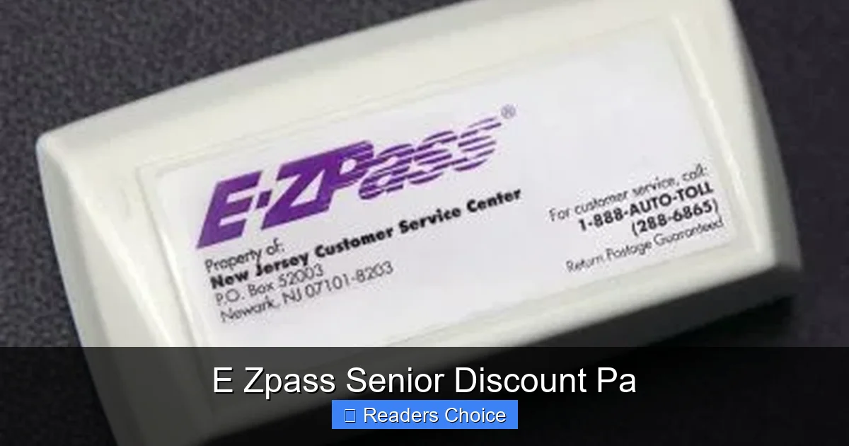 E Zpass Senior Discount Pa