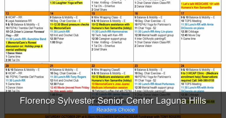 Florence Sylvester Senior Center Laguna Hills