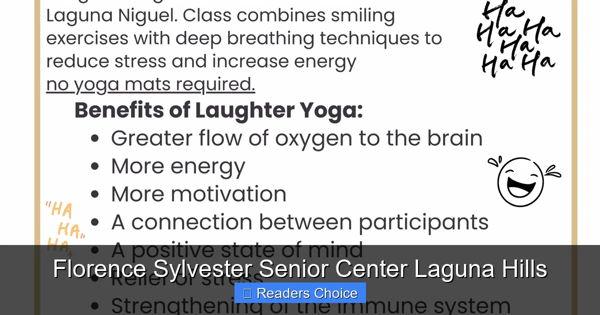 Florence Sylvester Senior Center Laguna Hills