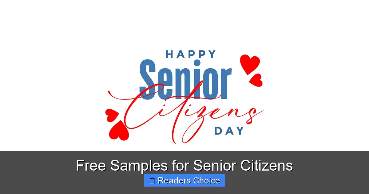 Free Samples for Senior Citizens