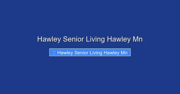 Hawley Senior Living Hawley Mn
