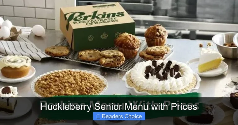 Huckleberry Senior Menu with Prices