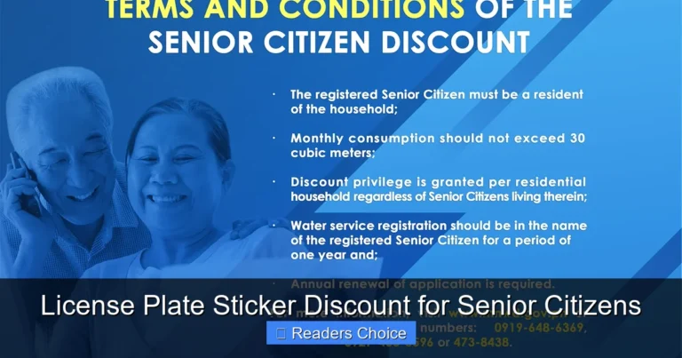 License Plate Sticker Discount for Senior Citizens