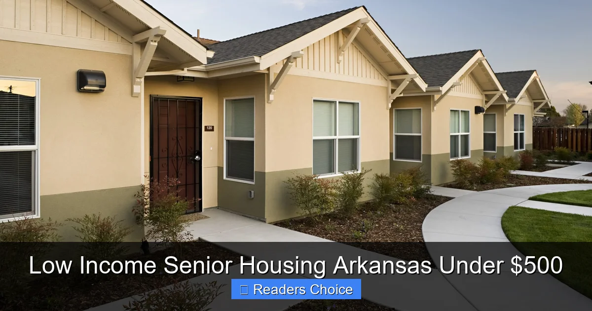 Low Income Senior Housing Arkansas Under $500
