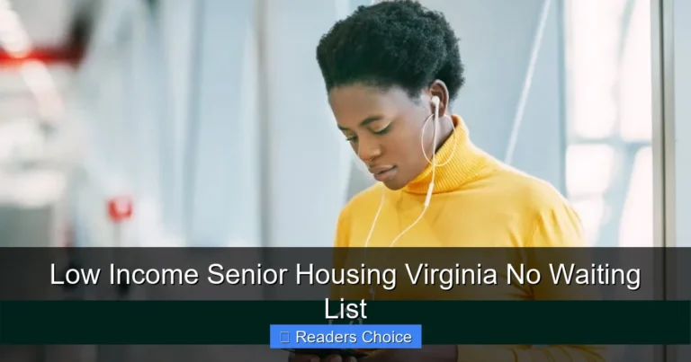 Low Income Senior Housing Virginia No Waiting List
