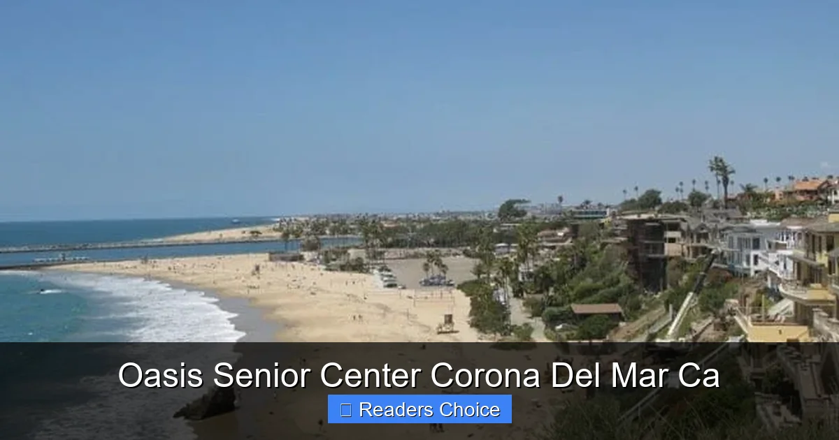 Oasis Senior Center Corona Del Mar Ca