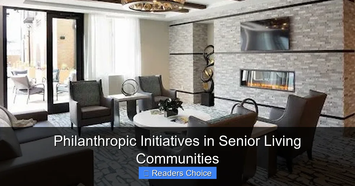 Philanthropic Initiatives in Senior Living Communities