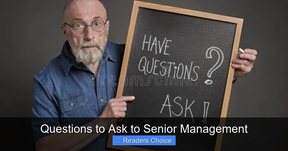 Questions to Ask to Senior Management