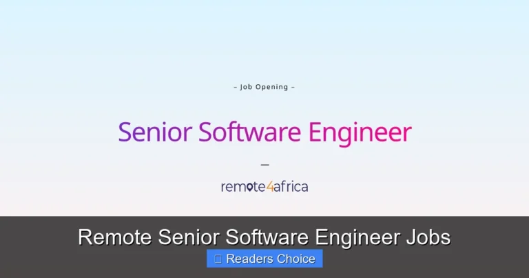 Remote Senior Software Engineer Jobs