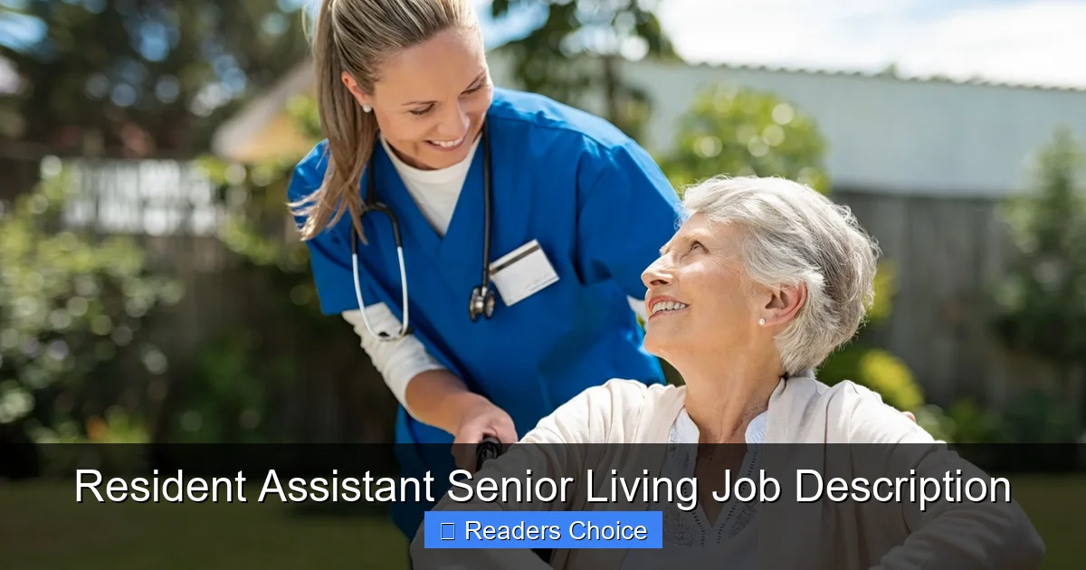Resident Assistant Senior Living Job Description