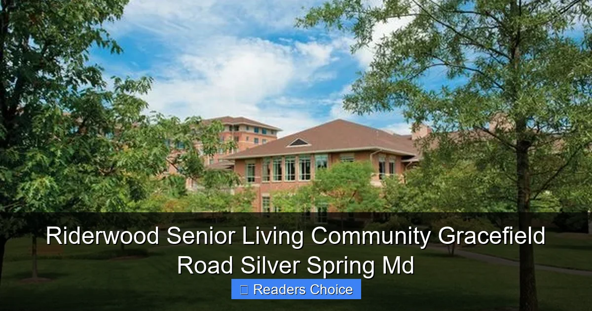 Riderwood Senior Living Community Gracefield Road Silver Spring Md