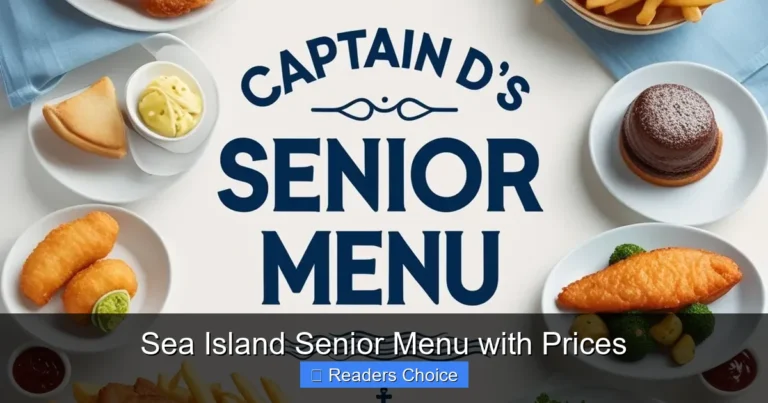 Sea Island Senior Menu with Prices