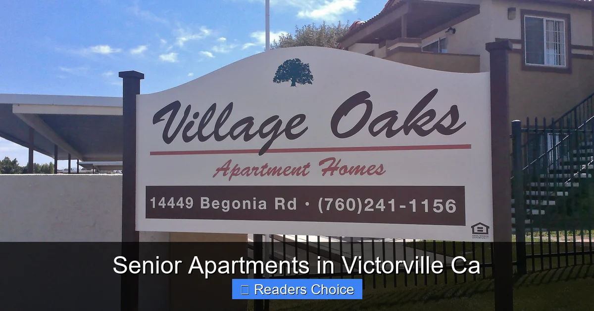 Senior Apartments in Victorville Ca