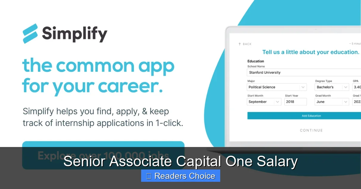 Senior Associate Capital One Salary