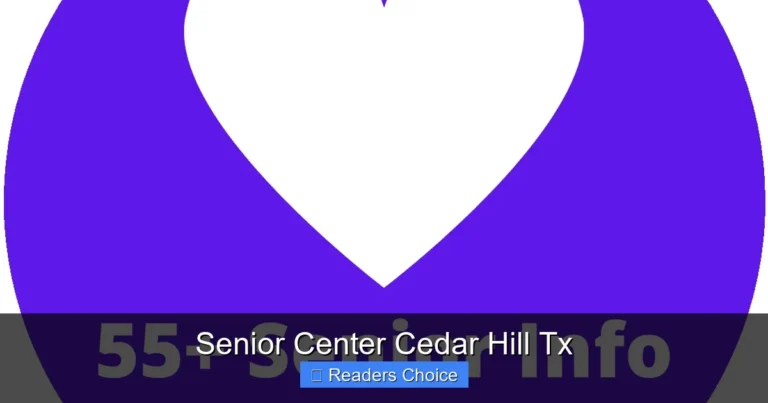 Senior Center Cedar Hill Tx
