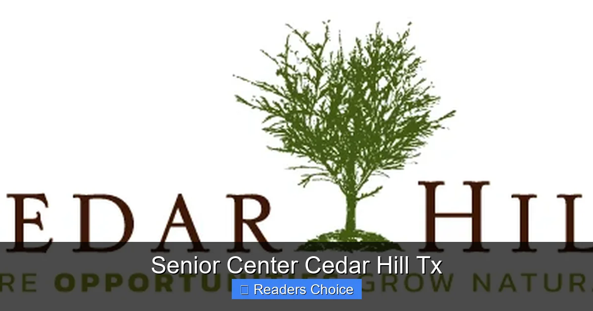 Senior Center Cedar Hill Tx