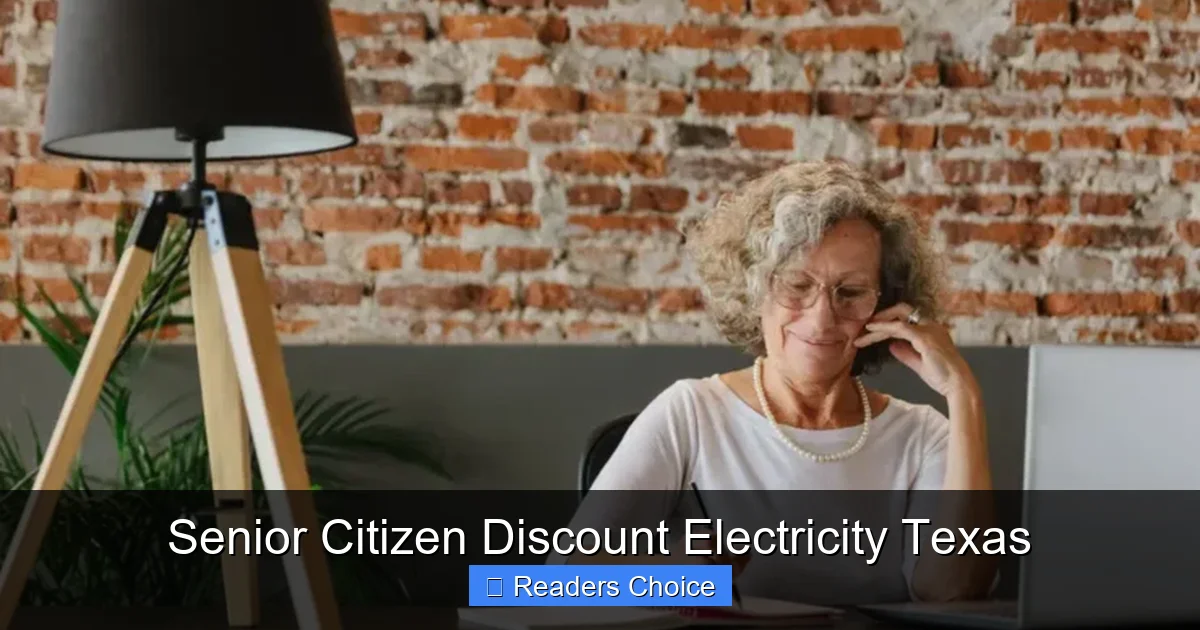 Senior Citizen Discount Electricity Texas