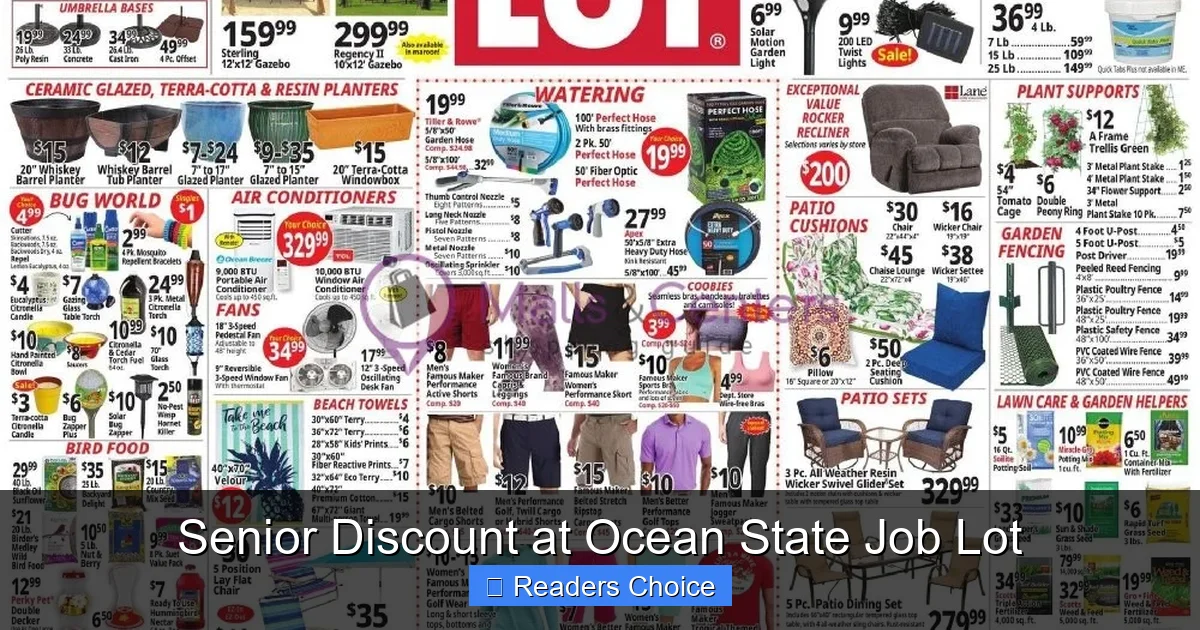 Senior Discount at Ocean State Job Lot
