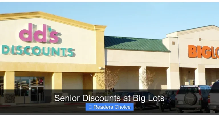 Senior Discounts at Big Lots