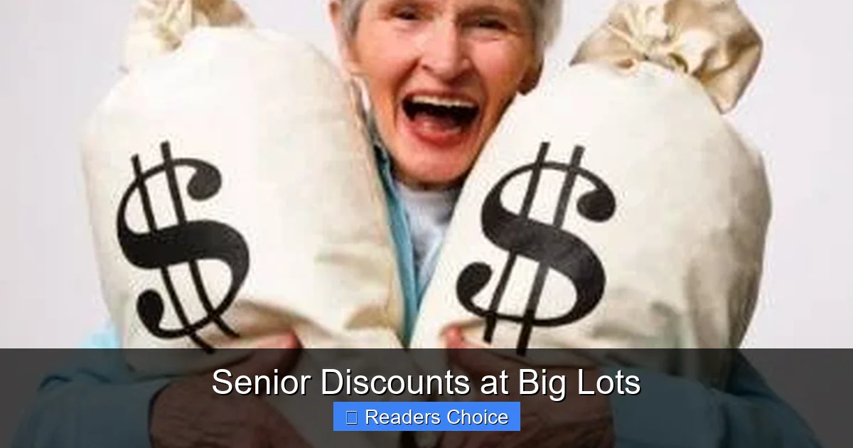 Senior Discounts at Big Lots