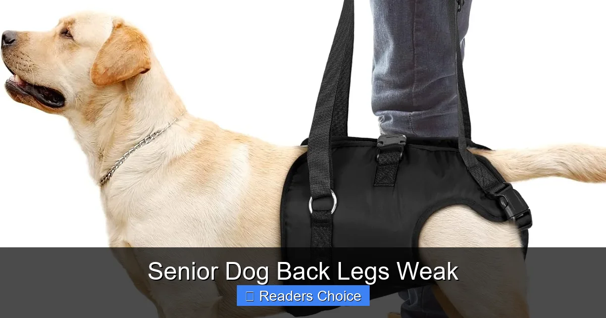 Senior Dog Back Legs Weak